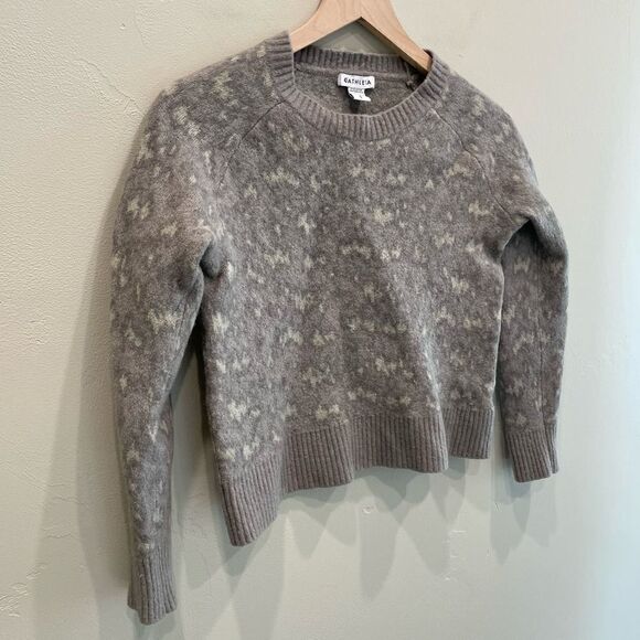 Athleta Hawthorn Textured Animal Print Crew Sweater - Size: Small - Picture 5 of 10